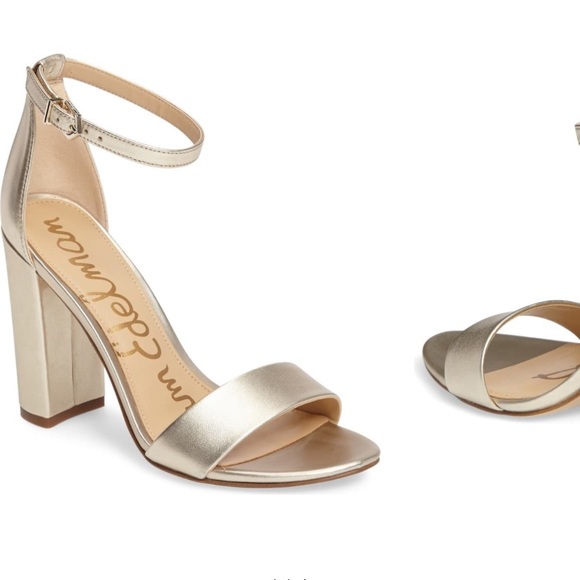 sam edelman gold heels